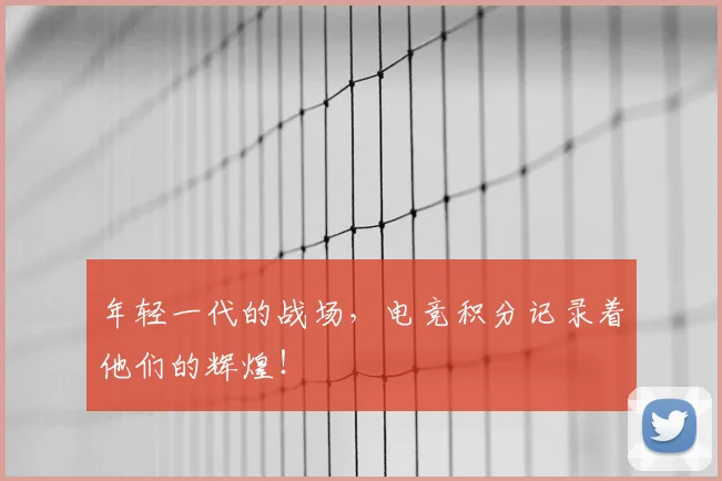 年轻一代的战场，电竞积分记录着他们的辉煌！